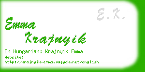 emma krajnyik business card